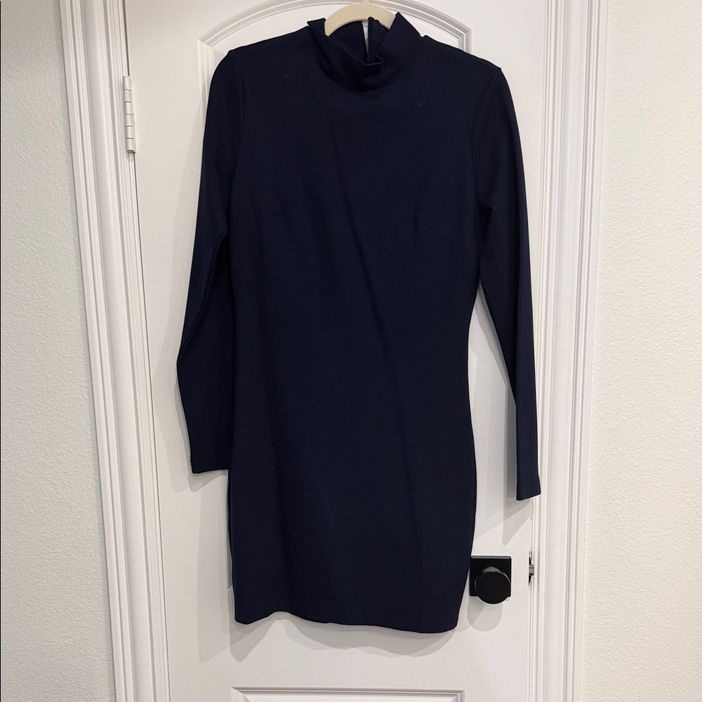 White House black Market Midnight Blue Long Sleeve Dress